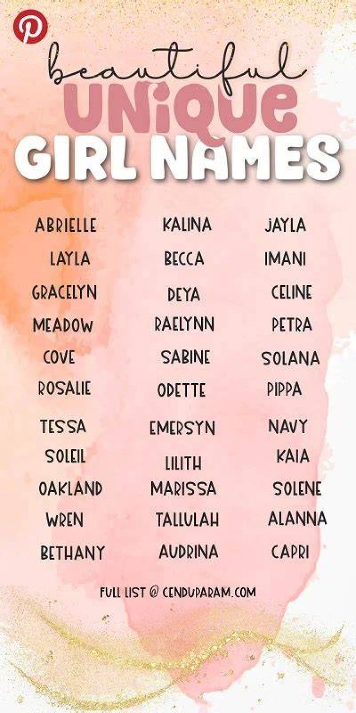 25 Unique Baby Girl Names Stylish baby girls, Baby girl names, Baby names