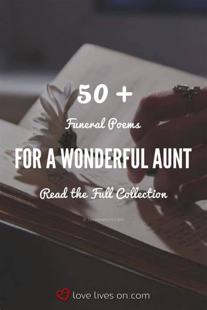 50 funeral poems for a wonderful aunt Artofit