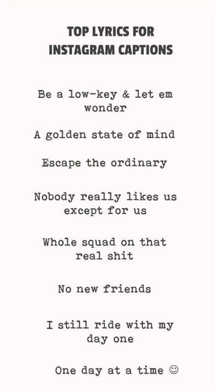 50+ UNUSED Lyrics Instagram Captions. Instagram quotes, Instagram