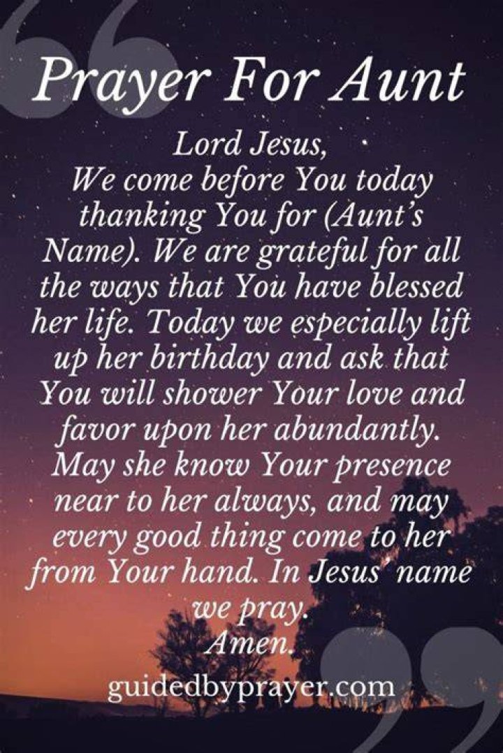 A Prayer For My Aunt Who Passed Away