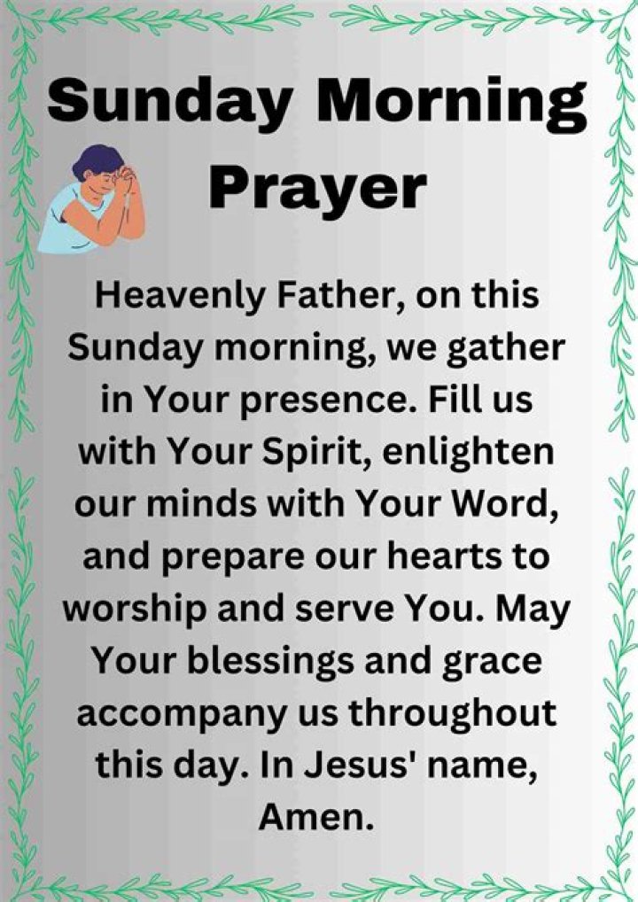 A Sunday Morning Prayer for Church Members Buck Run Baptist Church