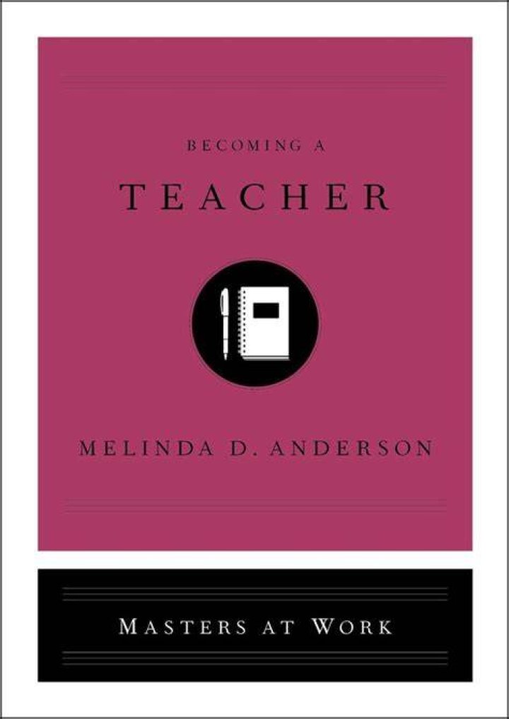 a Teacher Book by Melinda D. Anderson Official Publisher