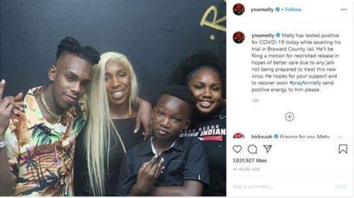 American Rapper, YNW Melly Tests Positive For COVID19 In Prison