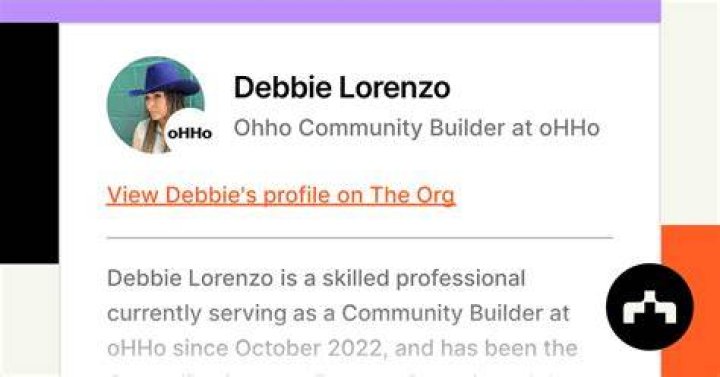 Debbie Lorenzo oHHo Community Builder oHHo LinkedIn