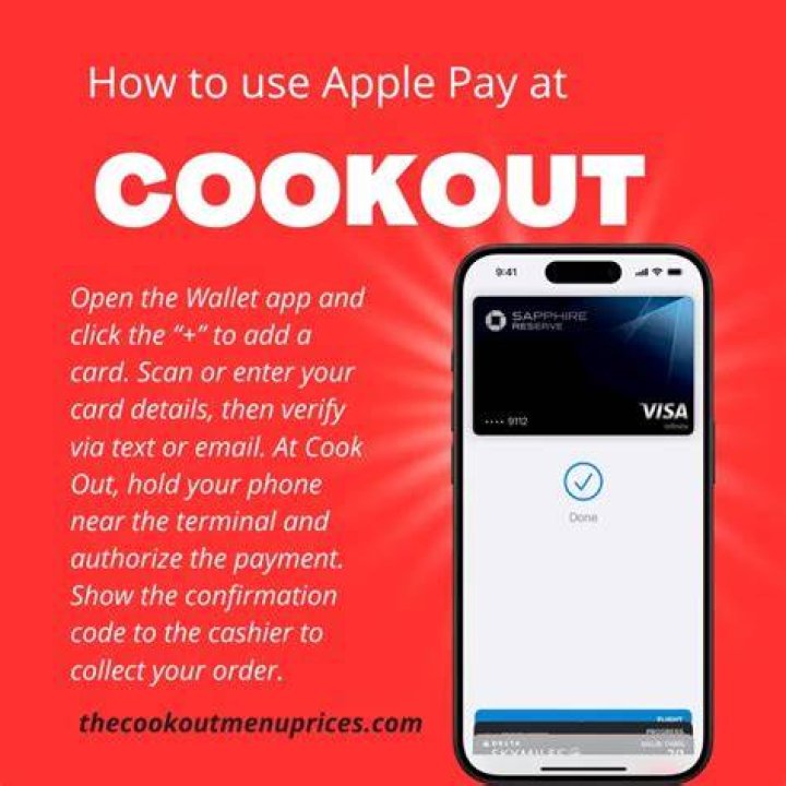 Does Cookout Take Apple Pay?