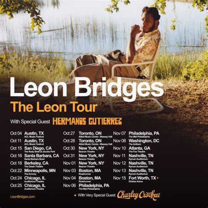 Leon Bridges expands tour, adds intimate LP release shows in NYC & L.A.