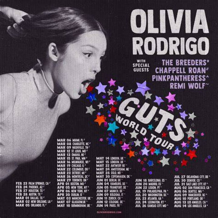 Olivia Rodrigo announces 2024 'Guts' world tour