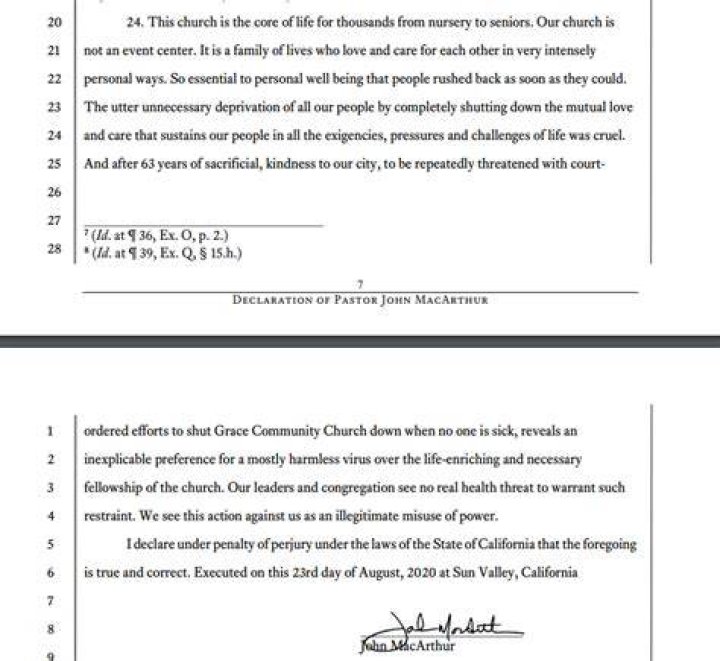 Pastor John MacArthur Files Declaration Against Los Angeles for