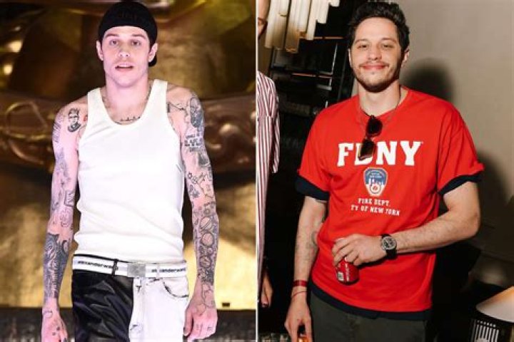 Pete Davidson shows off his tattooed physique as he takes to the
