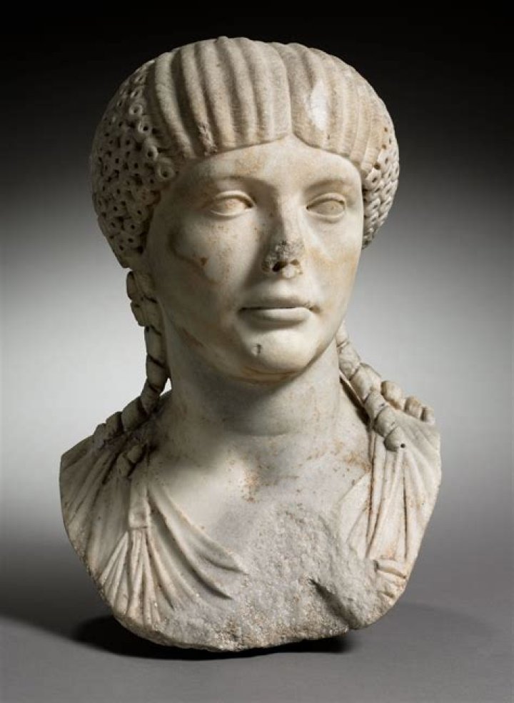 Portrait Of Octavia, Wife Of Nero, marble Sculpture by Roman Imperial
