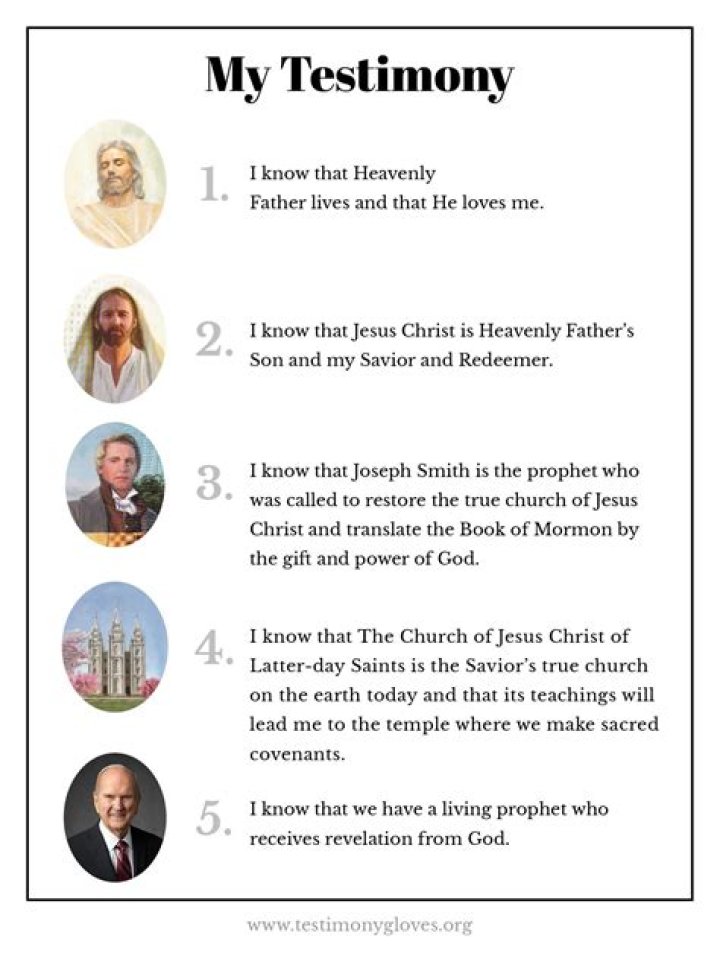 Printable Testimony Examples Testimony Gloves