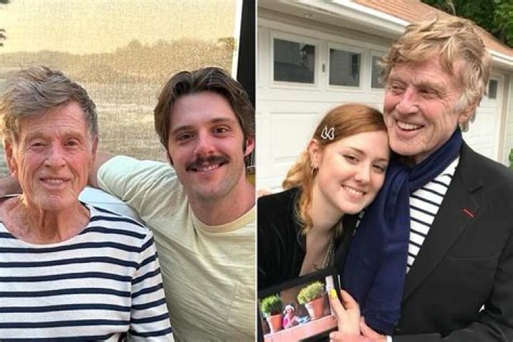 Robert Redford with his kids and grandkids Robert redford wife