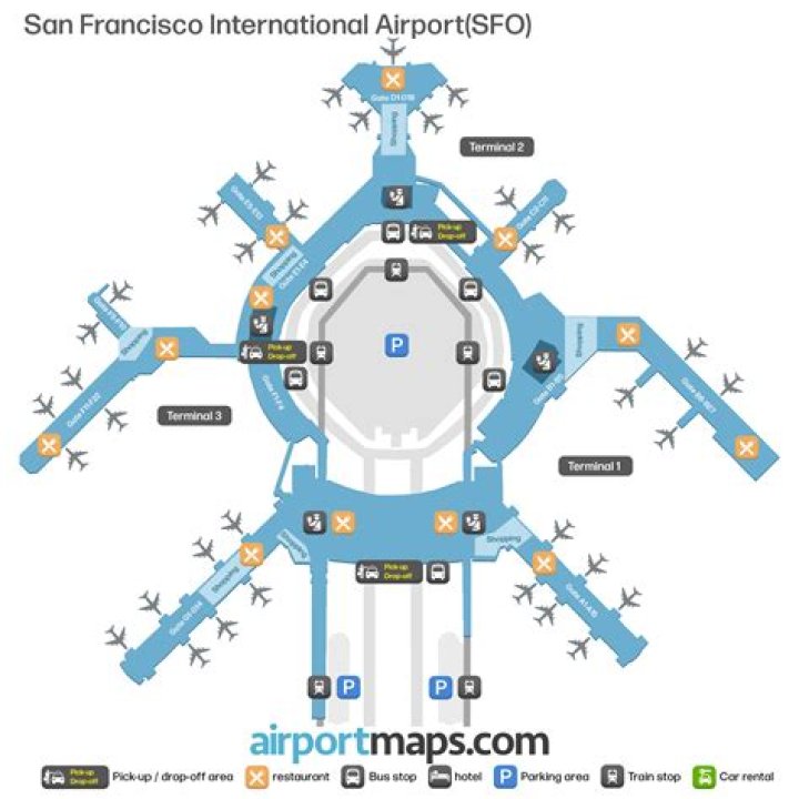San francisco airport location map balihrom