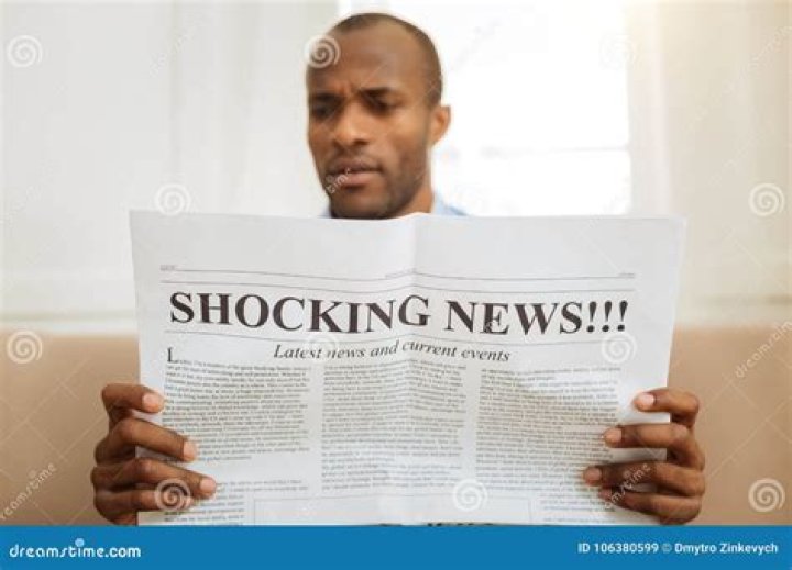 Shocking news. stock image. Image of cleavage, hand, black 38191535